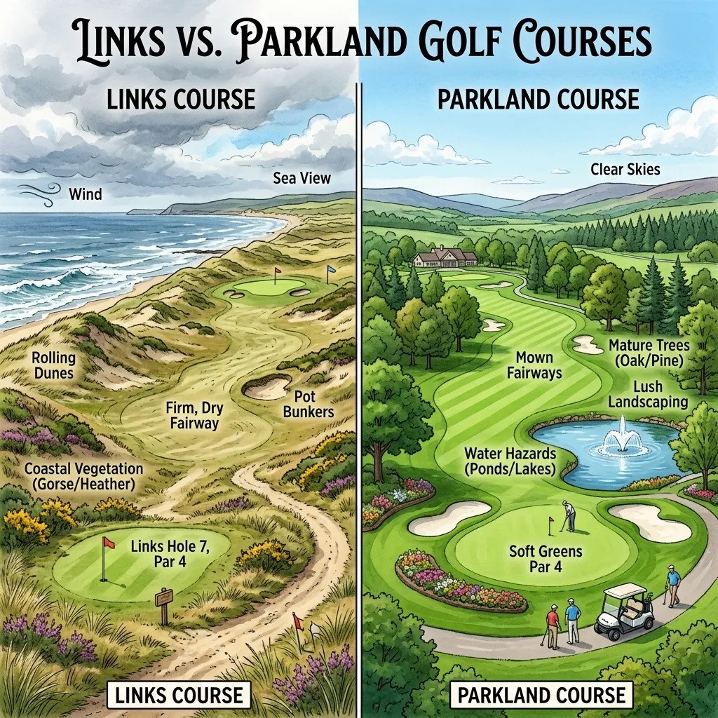 Links vs. Parkland Golf Courses Key Differences