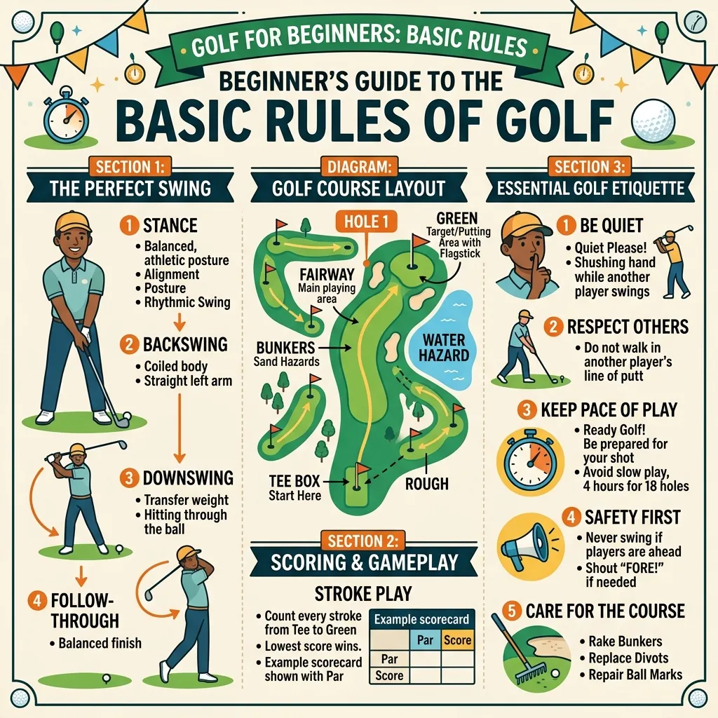 What are the basic rules of golf for beginners