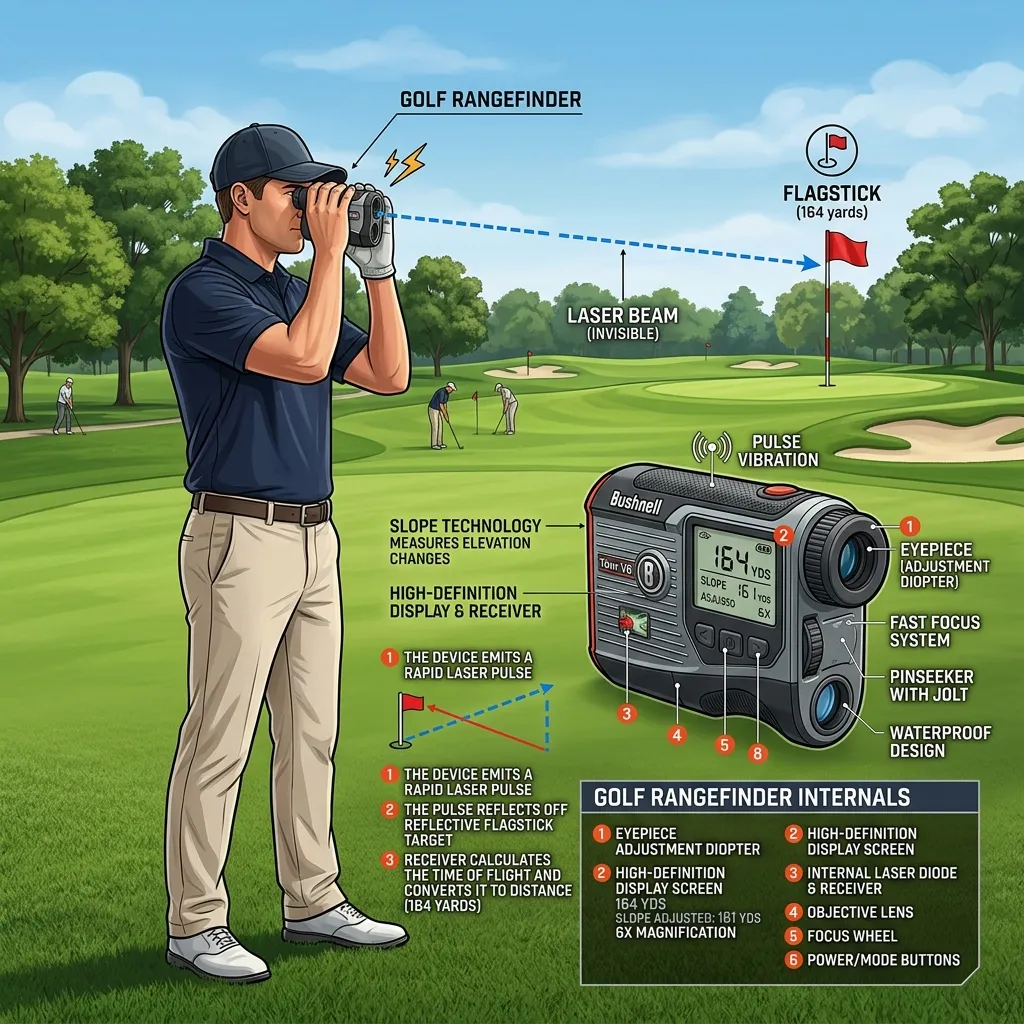 What is a golf rangefinder and how does it work