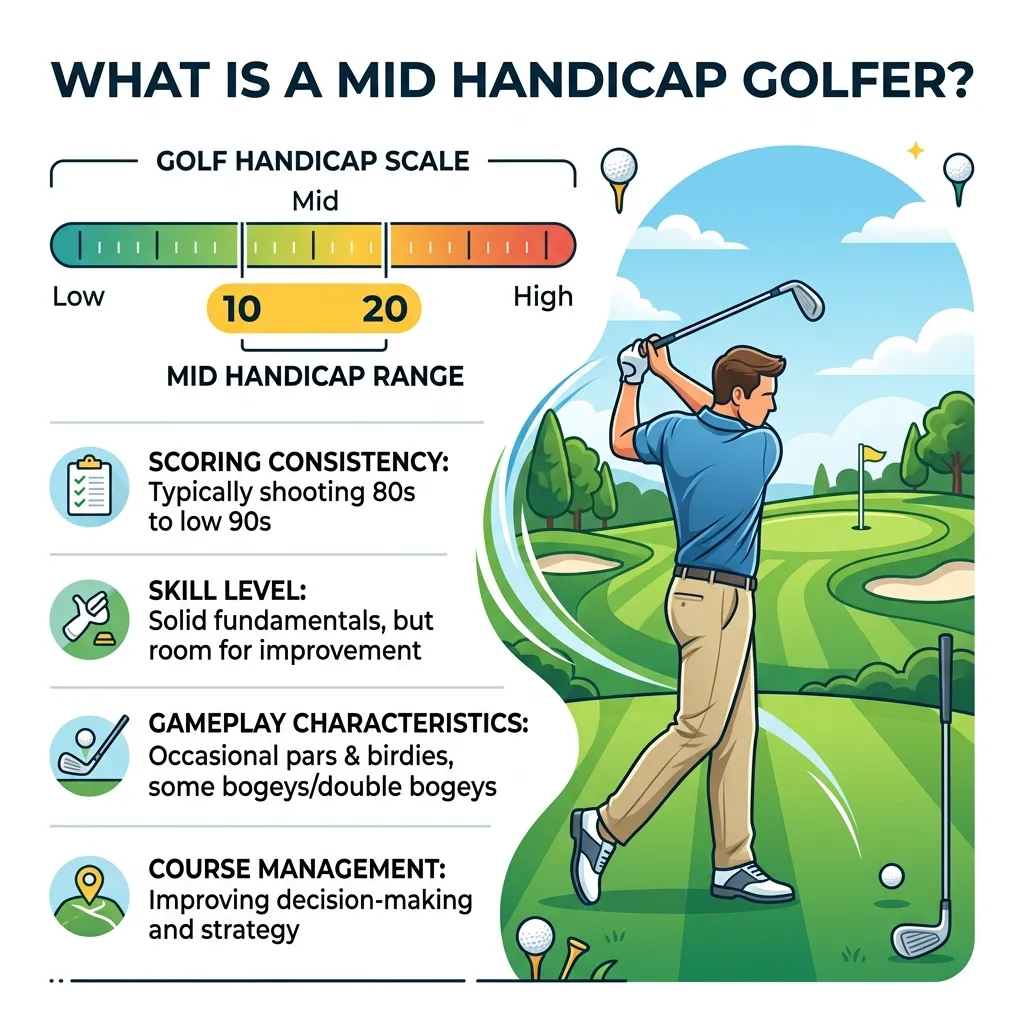 What is considered a mid handicap golfer