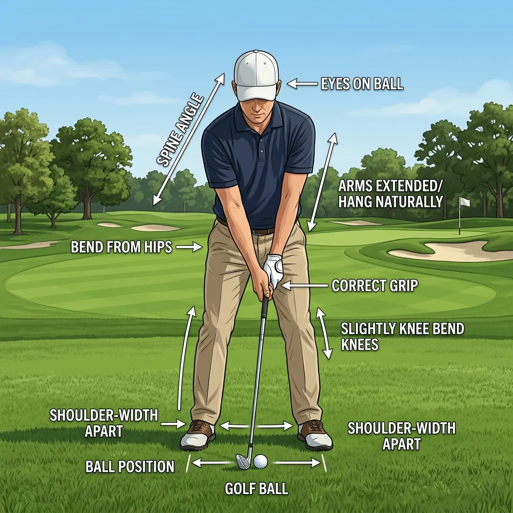 What is the correct golf stance for beginners
